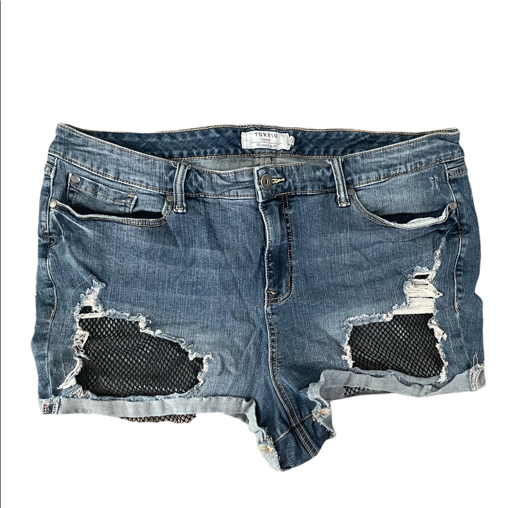 Distressed Denim Shorts